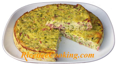Frittata di zucchine e speck